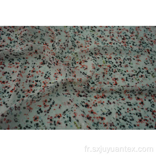 Tissu en mousseline de soie jacquard 100% polyester